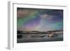 Aurora borealis (Northern Lights) over Jokulsarlon Glacial Lagoon, Iceland, Polar Regions-Miles Ertman-Framed Photographic Print