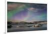 Aurora borealis (Northern Lights) over Jokulsarlon Glacial Lagoon, Iceland, Polar Regions-Miles Ertman-Framed Photographic Print