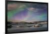 Aurora borealis (Northern Lights) over Jokulsarlon Glacial Lagoon, Iceland, Polar Regions-Miles Ertman-Framed Photographic Print