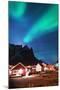 Aurora Borealis (Northern Lights), Reine, Moskenesoy, Lofoten Islands, Norway, Scandinavia, Europe-Christian Kober-Mounted Photographic Print