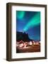 Aurora Borealis (Northern Lights), Reine, Moskenesoy, Lofoten Islands, Norway, Scandinavia, Europe-Christian Kober-Framed Photographic Print