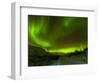 Aurora Borealis (Northern Lights) Seen over a Snow Covered Road, Troms, North Norway, Scandinavia, -Neale Clark-Framed Photographic Print