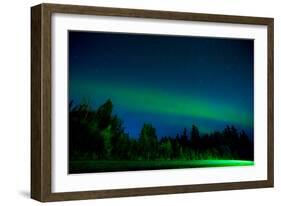 Aurora Borealis (Northern Lights) viewed from Denali Princess Wilderness Lodge, Alaska, USA-Laura Grier-Framed Photographic Print