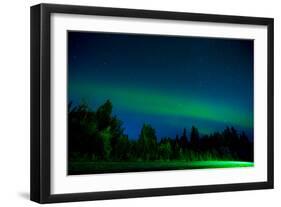 Aurora Borealis (Northern Lights) viewed from Denali Princess Wilderness Lodge, Alaska, USA-Laura Grier-Framed Photographic Print