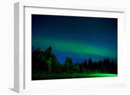 Aurora Borealis (Northern Lights) viewed from Denali Princess Wilderness Lodge, Alaska, USA-Laura Grier-Framed Photographic Print