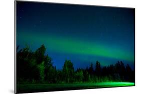 Aurora Borealis (Northern Lights) viewed from Denali Princess Wilderness Lodge, Alaska, USA-Laura Grier-Mounted Photographic Print