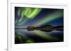 Aurora Borealis or Northern Lights at Lake Thingvallavatn, Thingvellir National Park-null-Framed Photographic Print