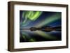 Aurora Borealis or Northern Lights at Lake Thingvallavatn, Thingvellir National Park-null-Framed Photographic Print