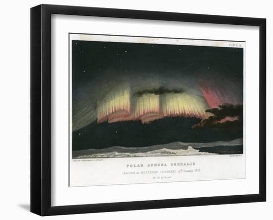 Aurora Borealis or Northern Lights, Curtain Form 1839-Rapine-Framed Giclee Print