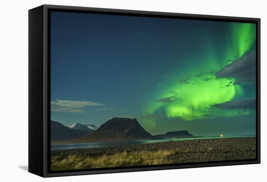 Aurora Borealis or Northern Lights, Iceland-Arctic-Images-Framed Stretched Canvas