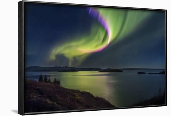 Aurora Borealis or Northern Lights, Iceland-Arctic-Images-Framed Photographic Print