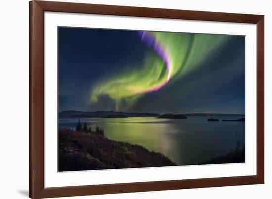 Aurora Borealis or Northern Lights, Iceland-Arctic-Images-Framed Photographic Print