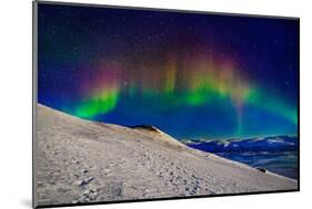 Aurora Borealis or Northern Lights in Full Color Seen from the Abisko Sky Station, Abisko-null-Mounted Photographic Print