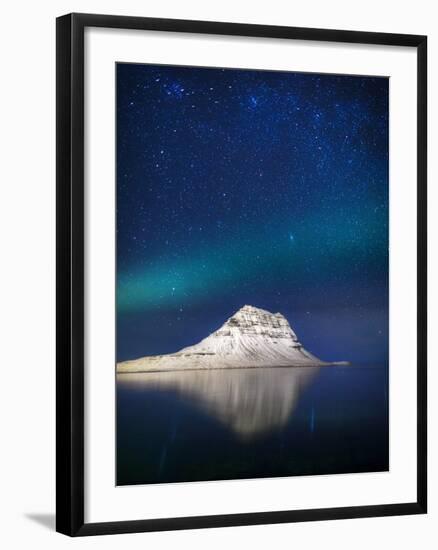 Aurora Borealis or Northern Lights in Iceland-Arctic-Images-Framed Photographic Print