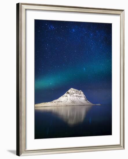 Aurora Borealis or Northern Lights in Iceland-Arctic-Images-Framed Photographic Print