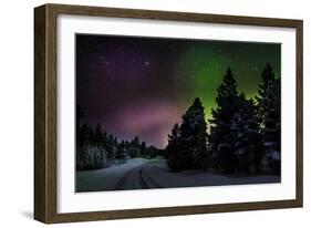 Aurora Borealis or Northern Lights, Lapland, Sweden-null-Framed Photographic Print