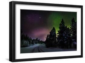 Aurora Borealis or Northern Lights, Lapland, Sweden-null-Framed Photographic Print