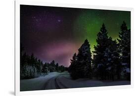 Aurora Borealis or Northern Lights, Lapland, Sweden-null-Framed Photographic Print