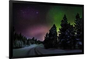 Aurora Borealis or Northern Lights, Lapland, Sweden-null-Framed Photographic Print