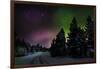 Aurora Borealis or Northern Lights, Lapland, Sweden-null-Framed Premium Photographic Print