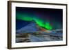 Aurora Borealis or Northern Lights over Mt Kirkjufell, Snaefellsnes Peninsula, Iceland-null-Framed Photographic Print