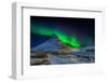 Aurora Borealis or Northern Lights over Mt Kirkjufell, Snaefellsnes Peninsula, Iceland-null-Framed Photographic Print