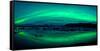 Aurora Borealis or Northern Lights over the Jokulsarlon Lagoon, Iceland-null-Framed Stretched Canvas