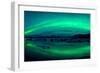 Aurora Borealis or Northern Lights over the Jokulsarlon Lagoon, Iceland-null-Framed Photographic Print