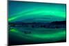 Aurora Borealis or Northern Lights over the Jokulsarlon Lagoon, Iceland-null-Mounted Photographic Print