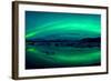 Aurora Borealis or Northern Lights over the Jokulsarlon Lagoon, Iceland-null-Framed Photographic Print