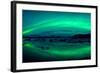 Aurora Borealis or Northern Lights over the Jokulsarlon Lagoon, Iceland-null-Framed Photographic Print