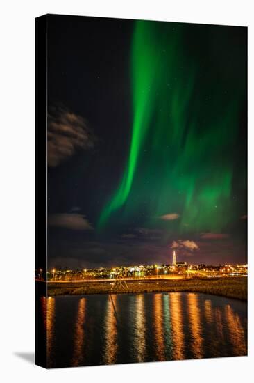 Aurora Borealis or Northern Lights, Reykjavik, Iceland-null-Stretched Canvas