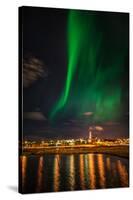 Aurora Borealis or Northern Lights, Reykjavik, Iceland-null-Stretched Canvas