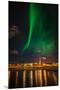 Aurora Borealis or Northern Lights, Reykjavik, Iceland-null-Mounted Premium Photographic Print