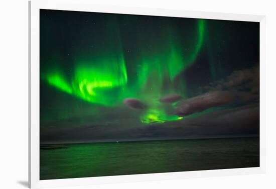 Aurora Borealis or Northern Lights, Reykjavik, Iceland-null-Framed Photographic Print