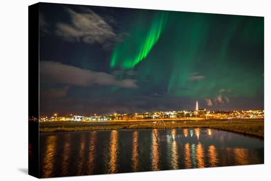 Aurora Borealis or Northern Lights, Reykjavik, Iceland-null-Stretched Canvas