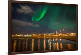 Aurora Borealis or Northern Lights, Reykjavik, Iceland-null-Framed Photographic Print