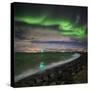 Aurora Borealis or Northern Lights, Reykjavik, Iceland-null-Stretched Canvas