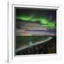 Aurora Borealis or Northern Lights, Reykjavik, Iceland-null-Framed Photographic Print