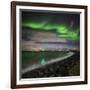 Aurora Borealis or Northern Lights, Reykjavik, Iceland-null-Framed Photographic Print