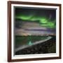 Aurora Borealis or Northern Lights, Reykjavik, Iceland-null-Framed Photographic Print