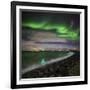 Aurora Borealis or Northern Lights, Reykjavik, Iceland-null-Framed Photographic Print