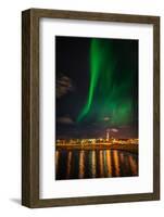 Aurora Borealis or Northern Lights, Reykjavik, Iceland-null-Framed Photographic Print