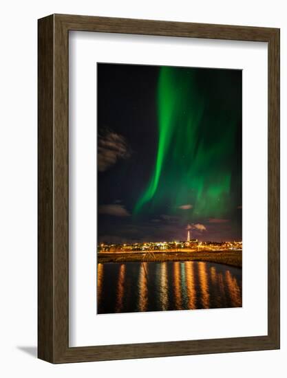 Aurora Borealis or Northern Lights, Reykjavik, Iceland-null-Framed Photographic Print