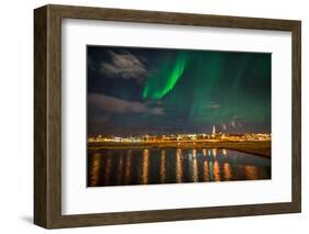 Aurora Borealis or Northern Lights, Reykjavik, Iceland-null-Framed Photographic Print