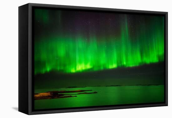 Aurora Borealis or Northern Lights, Stykkisholmur, Snaefellsnes Peninsula, Iceland-Ragnar Th Sigurdsson-Framed Stretched Canvas