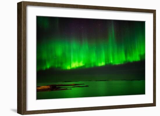 Aurora Borealis or Northern Lights, Stykkisholmur, Snaefellsnes Peninsula, Iceland-Ragnar Th Sigurdsson-Framed Photographic Print