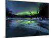 Aurora Borealis Over a Frozen Kvannelva River, Troms, Norway-Stocktrek Images-Mounted Photographic Print