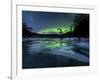 Aurora Borealis Over a Frozen Kvannelva River, Troms, Norway-Stocktrek Images-Framed Photographic Print