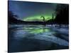 Aurora Borealis Over a Frozen Kvannelva River, Troms, Norway-Stocktrek Images-Stretched Canvas